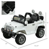 12V Kids Jeep Ride On Car with Remote Control Speeds Lights MP3 LCD Power Indicator Adjustable Speed 3-8 Years Old - White