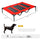 Metal Frame Elevated Folding Pet Bed Dog Cot Camping Sleeper Cooling Summer Pet Bed 48" x 46", Red