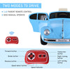 Licensed Volkswagen Beetle Electric Kids Ride-On Car 6V Battery Powered Toy with Remote Control Music Horn Lights MP3 for 3-6 Years Old Blue