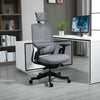 Mesh Home Office Chair High Back Task Recliner with Adjustable Height, Lumbar Back Support, Arm, Headrest, Grey