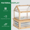 Raised Garden Bed with Greenhouse Top, Garden Wooden Cold Frame Greenhouse Flower Planter Protection, 48"x24"x32.25", Natural