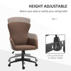 Ergonomic Office Chair Office Roller Chair Office Desk & Computer Chair With 5 Castor Wheels & Easy Adjustable Height/Tilt Brown