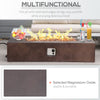 56 Inch Propane Fire Pit Table, 50,000BTU Gas Firepit with Protective Cover, Lava Rocks, CSA Certification for Outdoor, Patio, Poolside