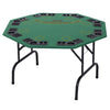 48" 8 Person Octagonal Foldable Poker Table with Cup Holders