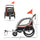 Red 2-in-1 Child Bike Trailer, Baby Stroller with Brake, Storage Bag, Safety Flag, Reflectors & 5 Point Harness