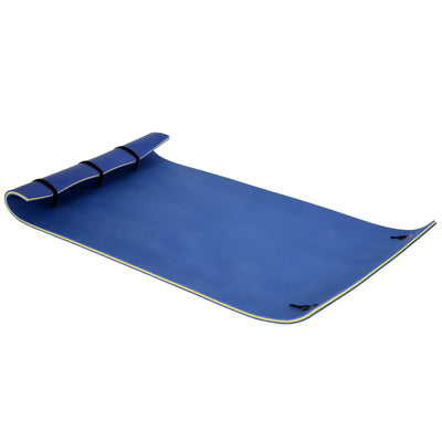 Roll-Up Pool Float Pad for Lakes, Oceans& Pools, Water Mat for Playing, Relaxing & Recreation - Blue