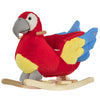Kids Ride-On Rocking Horse Toy Parrot Style Rocker with Fun Music & Soft Plush Fabric for Children 18-36 Months