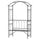 19.75" W x 80" H Metal Garden Arbor Archway for 2 People with Relaxing Bench & Delicate Scrollwork Perfect for Weddings & Backyards