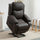 Living Room Power Lift Chair, PU Leather Electric Recliner Sofa Chair for Elderly with Remote Control, Brown