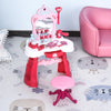 Children Dressing Table Set for Kids of 3-6 Years Dream Princess Vanity Set for Girls Makeup Table - Pink and White