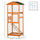 65" Wooden Bird Cages Outdoor Finches Aviary Birdcage with Pull Out Tray 2 Doors, Orange