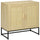 Sideboard Cabinet with Rattan Doors, Adjustable Shelf, Metal Base, Storage Cabinet for Living Room, Bedroom, Kitchen,