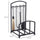 Firewood Log Rack Storage Holder Stand with Tool Kit Metal Indoor Outdoor - Black
