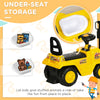Kids Ride on Forklift with Fork and Tray, Kids Ride on Tractor with Under Seat Storage, No Power Kids Construction Truck with Treaded Wheels, Gifts for Age 3 - 4 Years Old