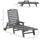Outdoor Chaise Lounge Chair Recliner with Adjustable Back and wheels for Beach Poolside Patio Light Gray