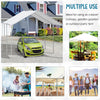 9.5' x 9.2' x 8.5' 2-Room Heavy Duty Carport Canopy with Water/UV Fighting Material & a Simple Open Design