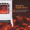 Free standing Electric Fireplace Stove, Fireplace Heater with Realistic Flame Effect, Overheat Safety Protection, 750W / 1500W, White