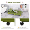 47" Small Animal Cage Chinchilla Guinea Pig Hutch Ferret Pet House with Platform Ramp, Food Dish, Wheels, & Water Bottle