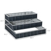 47" x47" x25" 3 Tier Raised Garden Bed, Metal Elevated Planer Box Kit w/ A Pairs of Glove for Backyard, Patio to Grow Vegetables, Herbs