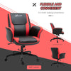 Racing Gaming Chair Faux Leather Adjustable Height with Wheels  Armrest  Mid Back Home Office  Red