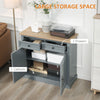 Buffet Cabinet with 2 Storage Drawers, 2 Door Sideboard with Adjustable Shelves, Coffee Bar for Living Room, Entryway, Dark Grey