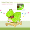 Rocking Horse Toy Kids Interactive 2-In-1 Plush Ride-On Stroller Rocking Dinosaur With Nursery Song Rocking Horse For 18+ Months Toddler