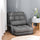 Convertible Floor Sofa Bed, Recliner Armchair Upholstered Sleeper Chair with Pillow for Living Room Bedroom Lounge, Grey