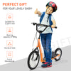 Youth Scooter Kick Scooter for Kids 5+ with Adjustable Handlebar Front and Rear Dual Brakes Inflatable Wheels, Orange