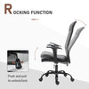 High-Back Office Chair with Faux Leather  Rocking Function/Adjustable Seat Height  and 360 Swivel Wheels  Black