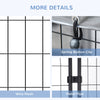 Large Outdoor Dog Kennel Galvanized Steel Fence with UV-Resistant Oxford Cloth Roof & Secure Lock 48" x 48"
