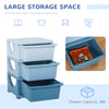 Kids Storage Unit Dresser Tower with Drawers 3 Tier Chest Toy Organizer for Bedroom Nursery Kindergarten Livingroom for Boys Girls Toddlers Blue