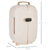 Portable Beauty Fridge, Professional Skincare Fridge with LED Lighting, Timer and 2 Doors, 12L Cooler and Warmer for Beauty, Makeup, White