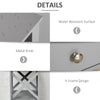 X- Frame Freestanding Floor Bathroom Storage with Two Drawers Storage Organizer Cabinet with 3 Shelves Grey
