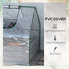 Galvanized Raised Garden Bed with Mini Greenhouse Cover, Outdoor Metal Planter Box with 2 Roll-Up Windows for Growing Flowers, Fruits, Vegetables, and Herbs, 73" x 38" x 36", Clear