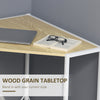 Space-Saving Small Corner Desk & Corner TV Stand, Corner Computer Desk with Strong Metal Frame