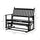 Patio Glider Bench Outdoor Swing Rocking Chair Loveseat with Sturdy Wooden Frame, Black