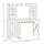 Farmhouse Computer Desk with Hutch and Cabinet, Home office Desk with Storage, for Study, White