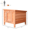 Small Wooden Rabbit Hutch Bunny Cage Guinea Pig House Dog Cage with Openable & Waterproof Roof, Natural