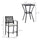 3PCS Patio Bar Set with Soft Cushion, Rattan Wicker Outdoor Furniture Set for Backyards, Lawn, Deck, Poolside