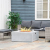 36 Inch Square Propane Fire Pit Table, 50,000BTU Auto Ignition Gas Firepit with Protective Cover, Lava Rocks, CSA Certification for Outdoor