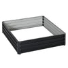 4' x 4' x 1' Galvanized Raised Garden Bed, Planter Raised Bed with Steel Frame for Vegetables, Flowers, Plants and Herbs, Grey