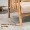 48" Loveseat Sofa for Bedroom, Modern Love Seats Furniture, Upholstered Small Couch for Small Space, Beige