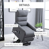 Power Lift Assist Recliner Chair for Elderly with Remote Control, Linen Fabric Upholstery Grey