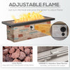 48" Propane Fire Pit Table, 50,000BTU Gas Firepit with Protective Cover, Lava Rocks, CSA Certification for Outdoor, Patio, and Poolside