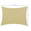 20' x 16' Sun Shade Sail Rectangle Sail Shade Canopy for Outdoor Patio Deck Yard, Sand
