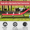 Outdoor Folding Chaise Lounge Chair Lightweight Garden Sun Lounger with 4-Position Adjustable Backrest for Patio, Poolside, Wine Red