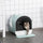 Cat Litter Box with Lid, Covered Litter Box for Indoor Cats with Tray, Scoop, Filter, 17" x 17" x 18.5", Green