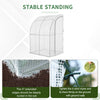 5' x 4' x 7' Outdoor Walk-In Greenhouse, Plant Nursery with Roll-up Door, and PE Cover, White