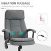 2-Point Vibrating Massage Office Chair High Back Executive Recliner with Reclining Back, Adjustable Height, Grey