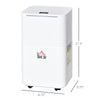 1260Sq. Ft Portable Electric Dehumidifier For Home, Bedroom or Basements with 4 Pint Tank, 2 Speeds and 3 Modes, White, 21pt/Day